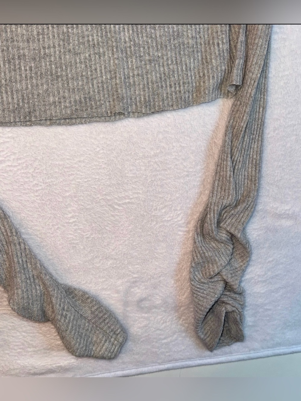 Intimately FP Ribbed Twist Front Deep V Top Gray - Picture 7 of 8